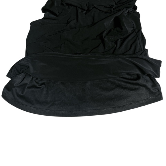 Carmen Marc Valvo Sleeveless Black Mock Neck Blouse - Picture 5 of 5